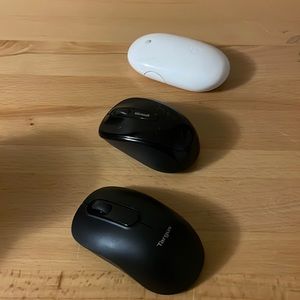 Apple, Targus, Microsoft Mice Set of Three